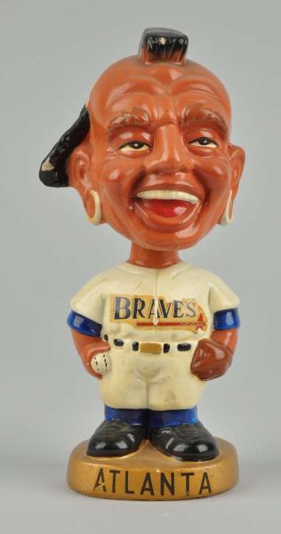 Appraisal: Atlanta Braves Gold Base Bobbin Head Circa - Marked Japan