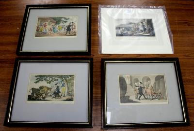 Appraisal: Thomas Rowlandson British - Dr Syntax four humorous scenes etchings