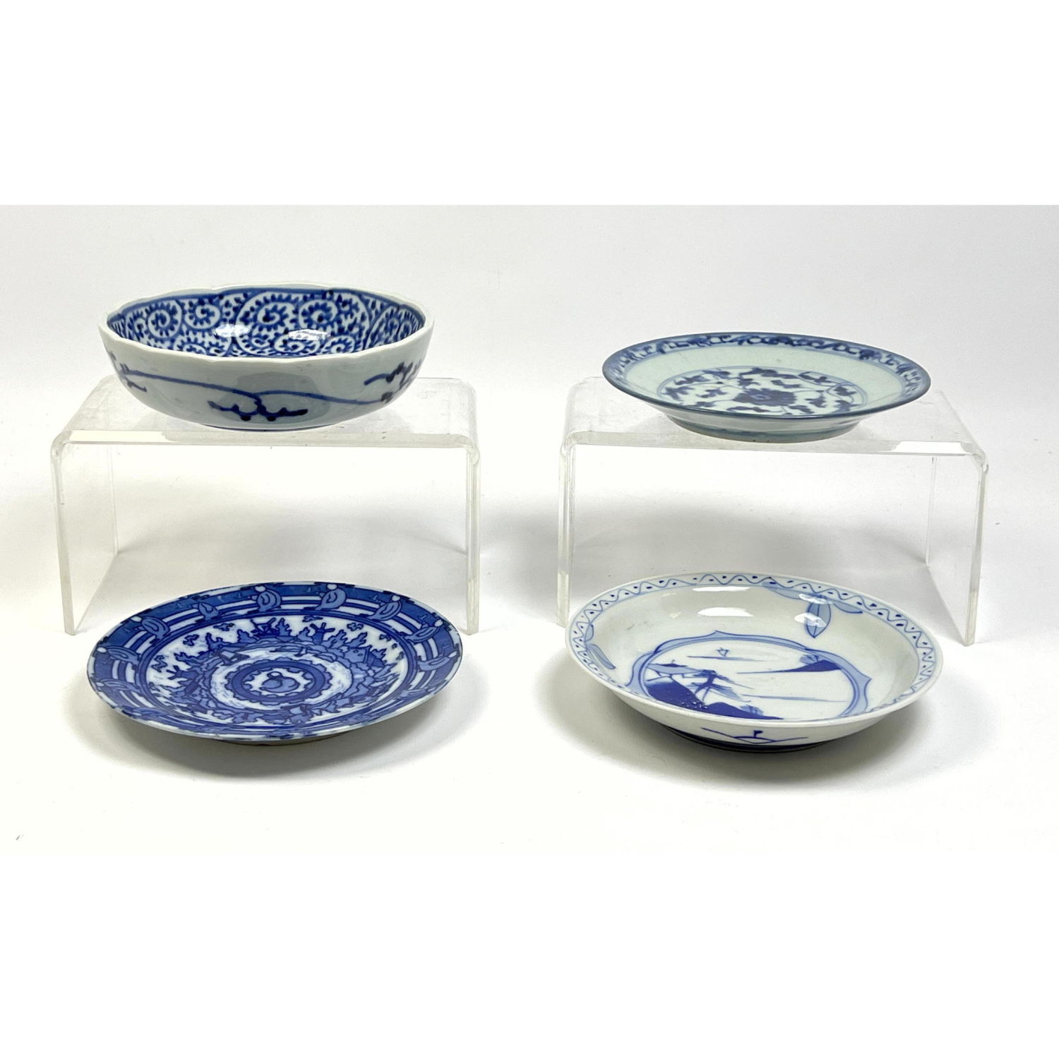 Appraisal: pcs Chinese Low Bowls Blue decorated H x W x