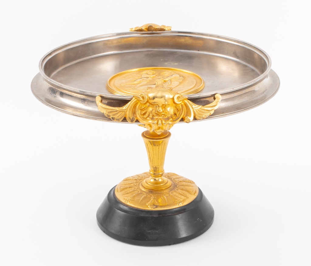 Appraisal: CONTINENTAL GRANDTOUR TAZZA NEOCLASSICAL MEDALLION Continental Grand Tour tazza in