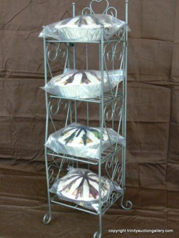 Appraisal: Counter Top Metal Folding Shelf Pies Potpourri - cute display