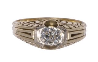 Appraisal: Art Deco diamond and k yellow gold ring Art Deco