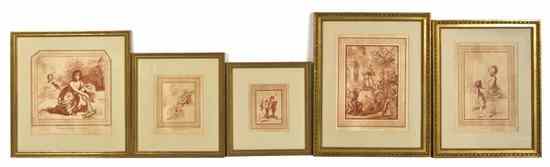 Appraisal: An Assembled Set of Six Engravings each executed in tones