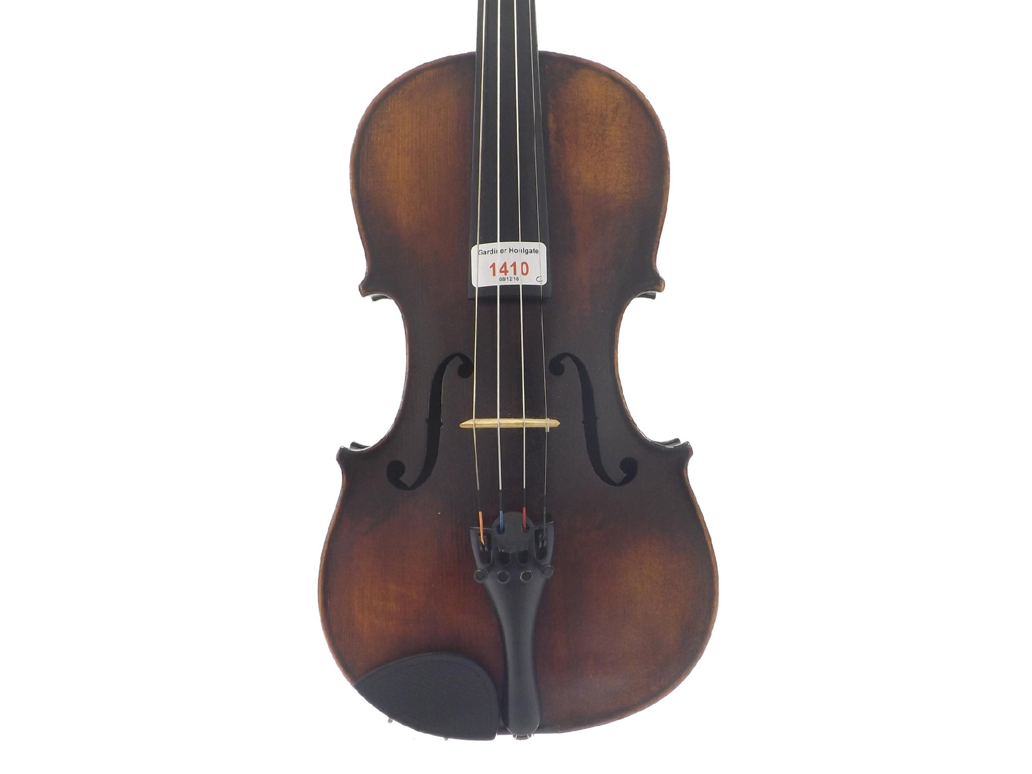 Appraisal: Late th century Stradivari copy violin cm case