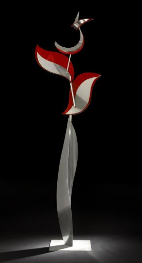 Appraisal: Lin Emery American Louisiana b Flower welded polished and painted