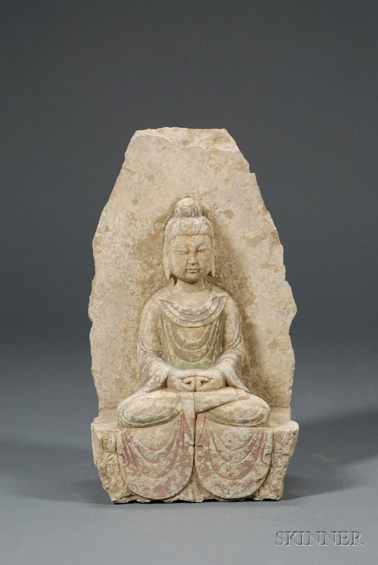 Appraisal: Buddhist Stele northern China probably Wei period th century A