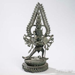 Appraisal: Bronze Figure of Chakrasamvara with His Consort Bronze Figure of