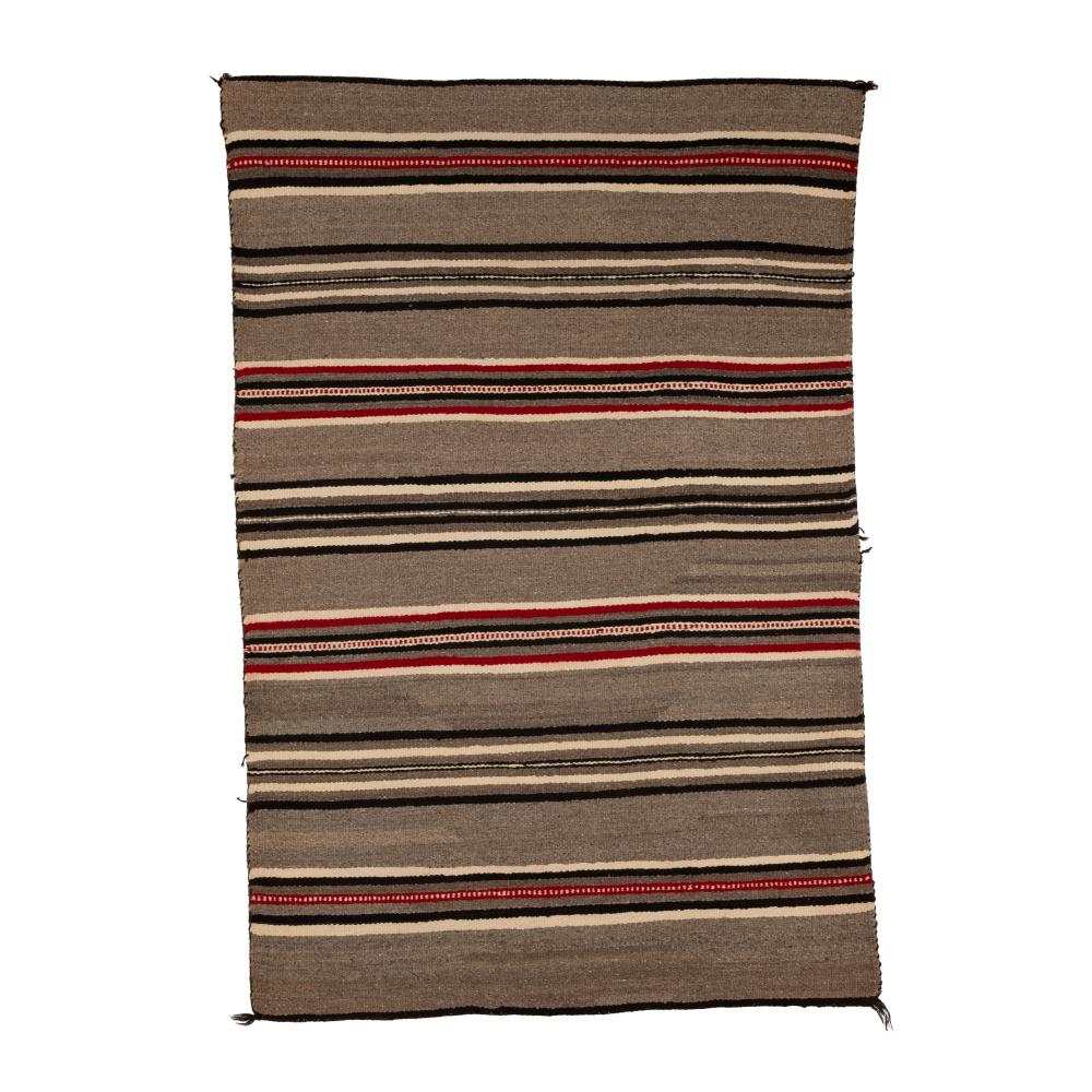 Appraisal: NAVAJO DIN RIO GRANDE BANDED TEXTILE CA - Navajo Din