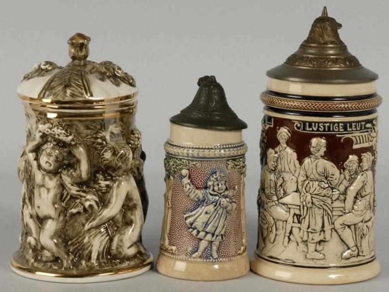 Appraisal: Lot of Steins Description Includes two German pottery and one