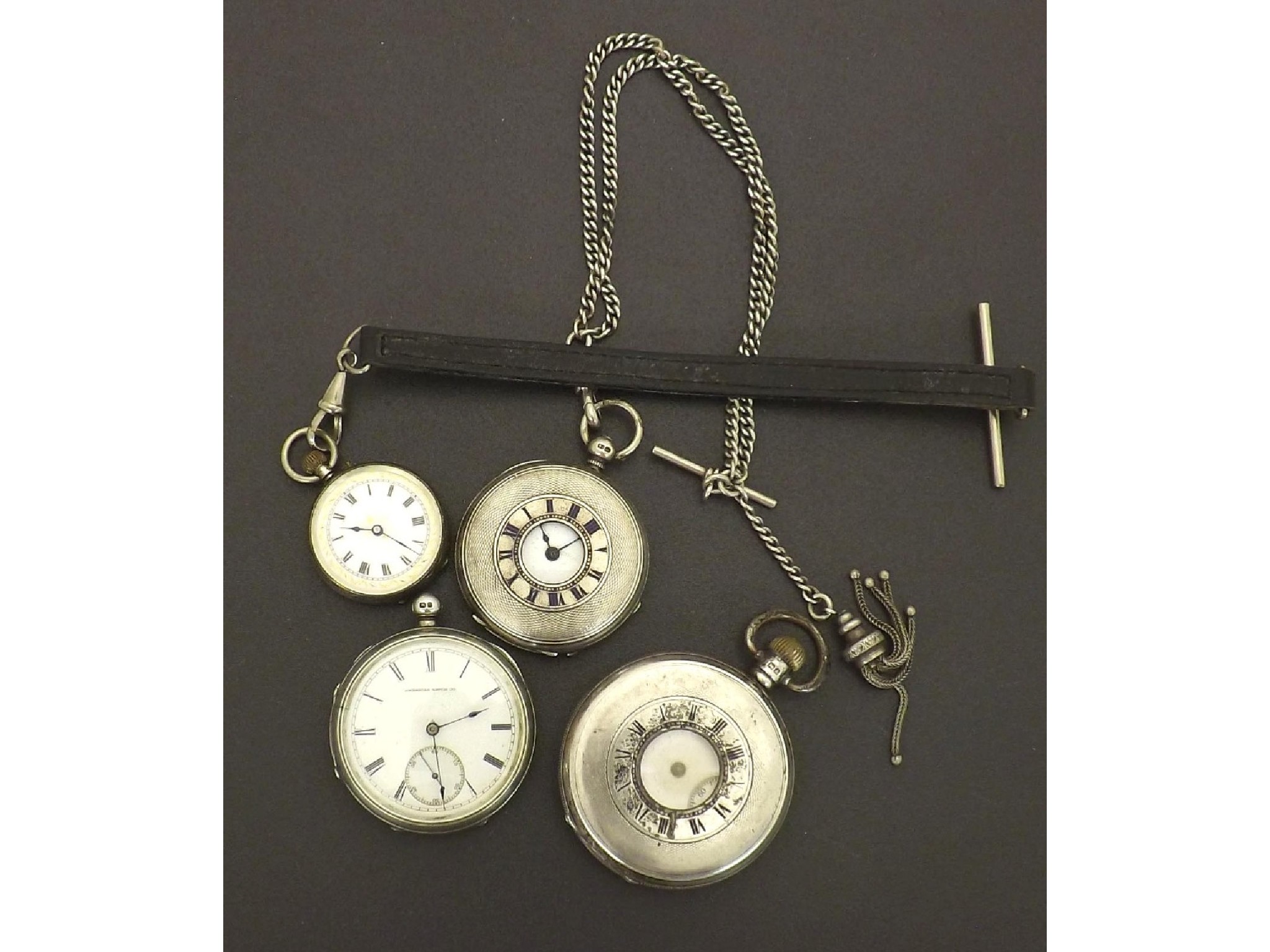 Appraisal: Dent silver fusee lever half hunter pocket watch London the