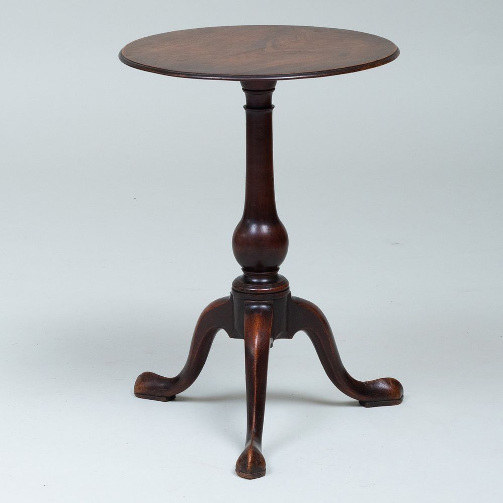 Appraisal: George III Mahogany Candle Stand x in diam Condition A