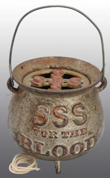 Appraisal: Cast Iron SSS for the Blood String Holder Description Early