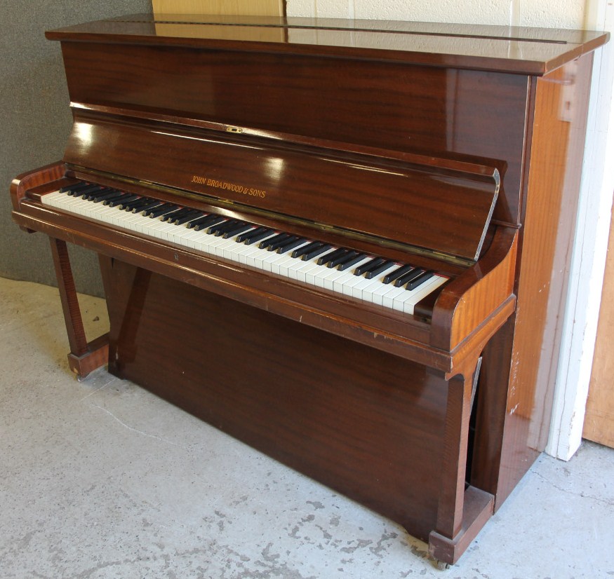 Appraisal: A thC walnut cased upright piano by John Broadwood Sons