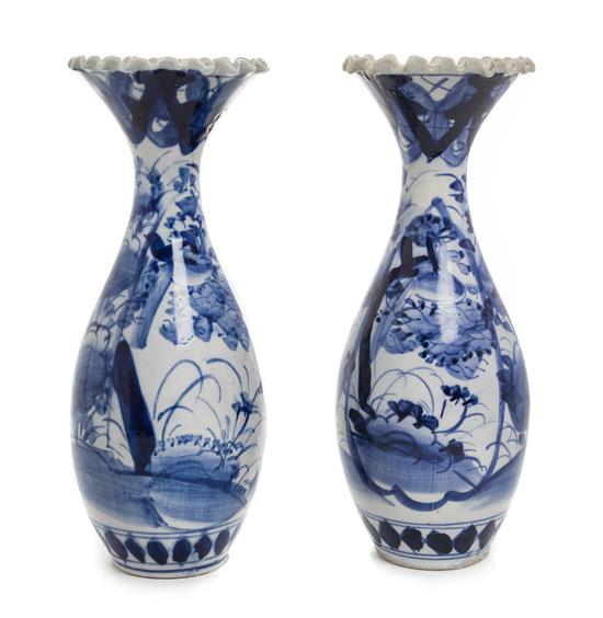 Appraisal: Sale Lot A Pair of Japanese Blue and White Porcelain