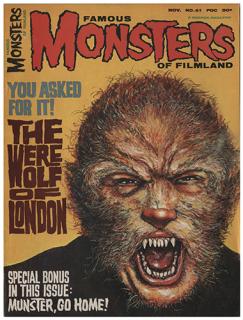 Appraisal: Group of Six Vintage Monster and Screen Magazines American s