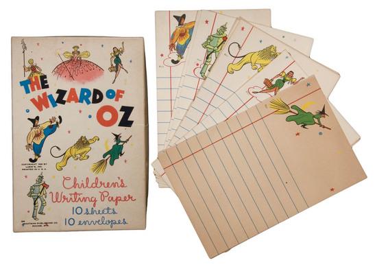 Appraisal: METRO-GOLDWYN-MAYER STUDIOS The Wizard of Oz Children s Writing Paper