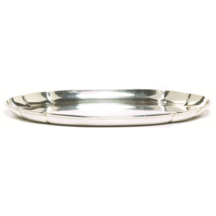 Appraisal: Kalo tray low scalloped form in hand wrought sterling marked