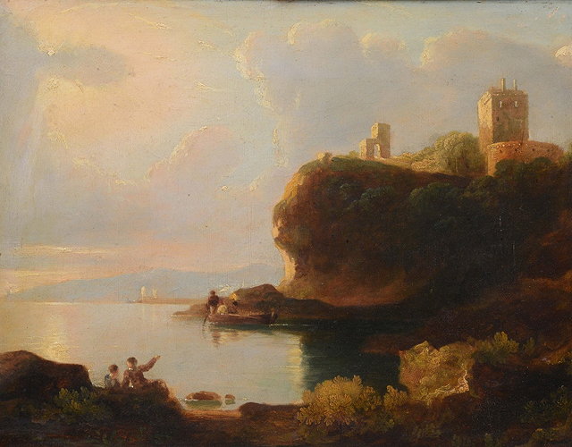 Appraisal: FOLLOWER OF RICHARD WILSON - An Italianate lake scene with