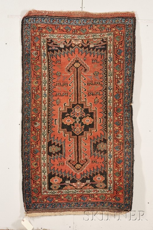 Appraisal: Northwest Persian Rug early th century some black oxidation ft