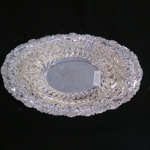 Appraisal: Sterling Silver Victorian Bread Basket deep oval model normally for