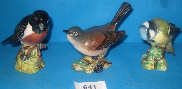 Appraisal: Beswick Blue Tit A Stonechat and Whitethroat B