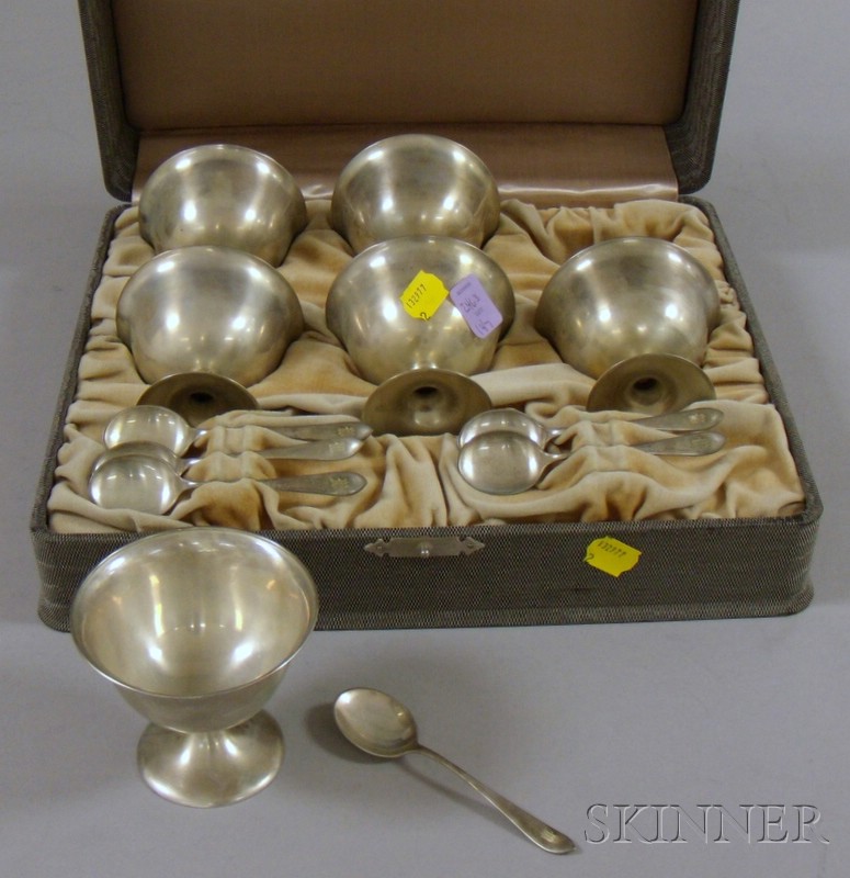 Appraisal: Set of Frank Smith Cased Sterling Sherbet Set for Six