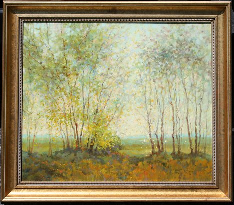 Appraisal: POSSELLI Bonnie American - ''Morning'' Impressionist Landscape OIL Canvas ''