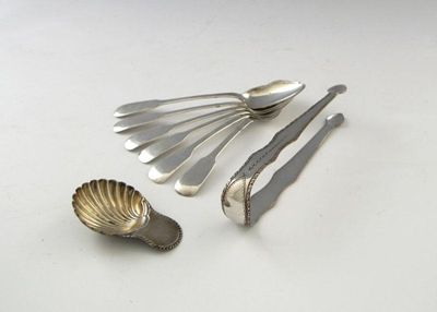 Appraisal: An early th century set of six fuse plated tea