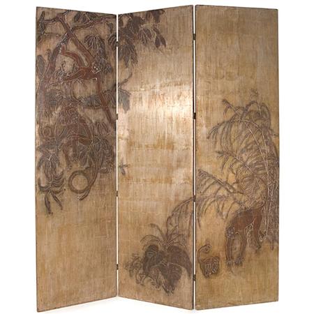 Appraisal: Max Kuehne American - Three-Panel Screen circa Estimate -