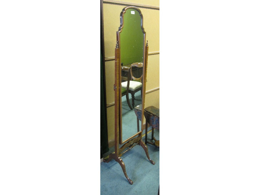 Appraisal: Mahogany cheval mirror