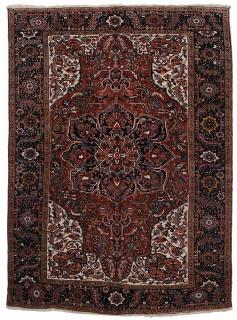 Appraisal: Heriz Carpet early to mid- th century large medallion and