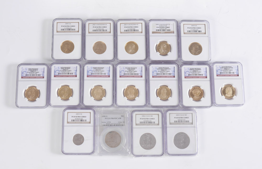 Appraisal: COLLECTION OF NGC GRADED COINS coins total graded PF Ultra