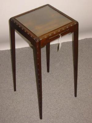 Appraisal: A MAHOGANY URN STAND late th century of rounded square