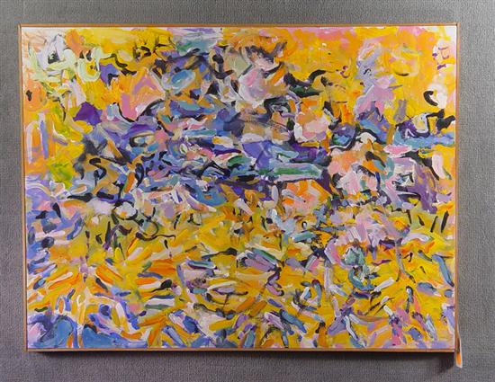 Appraisal: Ted Turner American - Oil on canvas Abstract expressionist painting