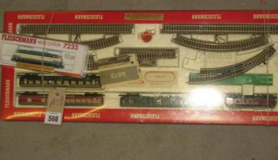 Appraisal: A Fleischmann N gauge train set with Class diesel three