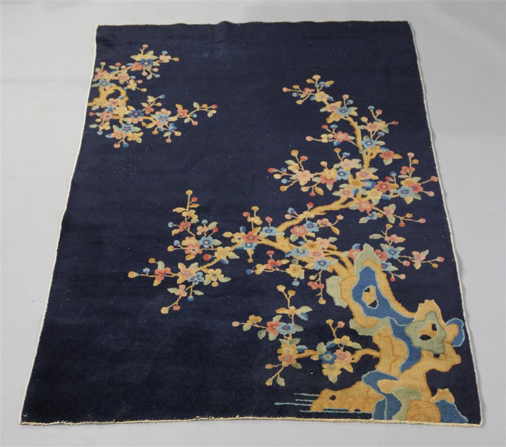 Appraisal: CHINESE NICHOLS WOOL RUG CIRCA cotton warp and weft stylized