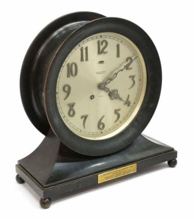 Appraisal: American Commodore clock Chelsea Clock Company Boston early th c