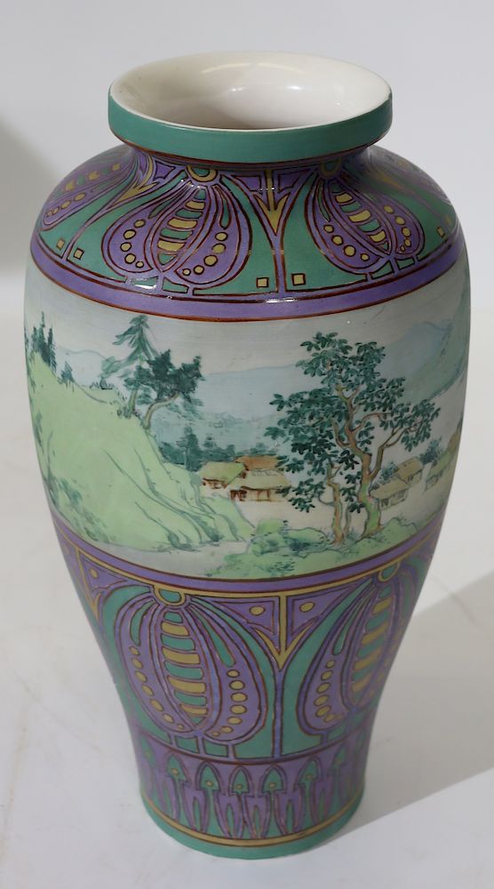 Appraisal: Artist Signed Nippon Porcelain Vase Signed on the base and