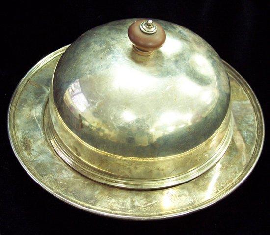 Appraisal: A muffin dish and cover the domed cover with boxwood