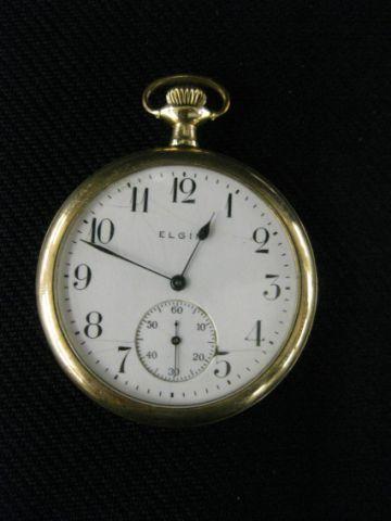 Appraisal: Elgin Pocketwatch open face jewel gold filled case working