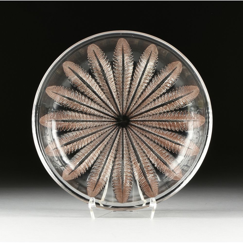 Appraisal: REN LALIQUE French - A GLASS BOWL Chataignier CIRCA REN