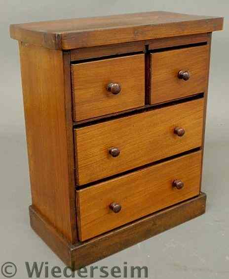 Appraisal: English miniature mahogany chest of drawers x