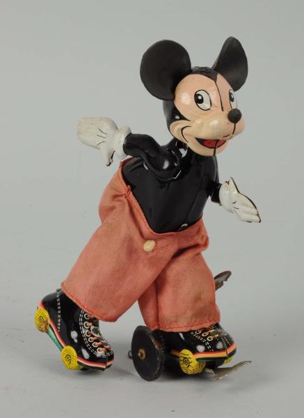 Appraisal: Mickey Mouse Tin Litho Roller Skater Made by Linemar Corp