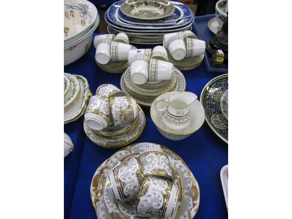 Appraisal: Lot comprising two Victorian teasets six assorted platters plus a