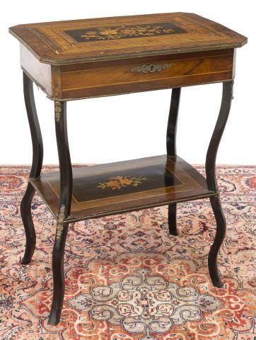 Appraisal: French Napoleon III sewing or work table th c having