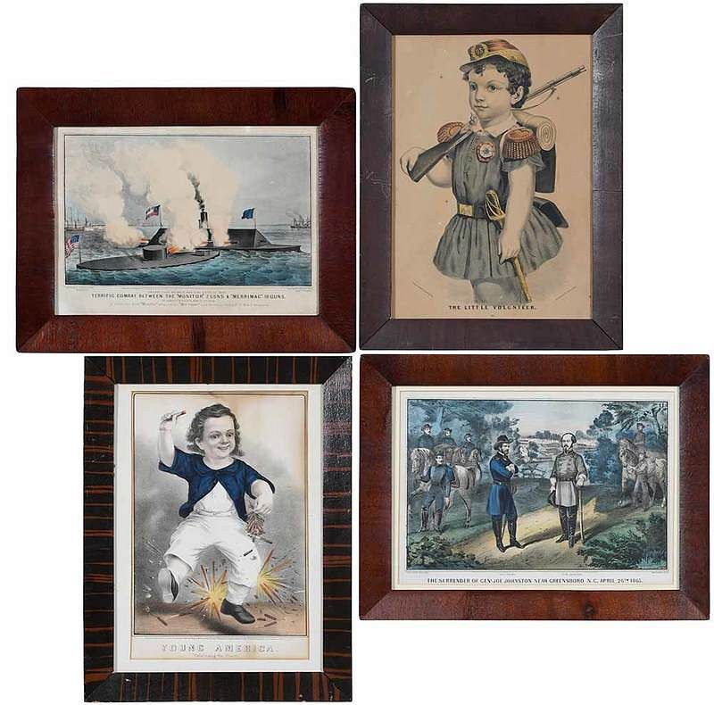 Appraisal: Four Currier and Ives Military Theme Prints American th century