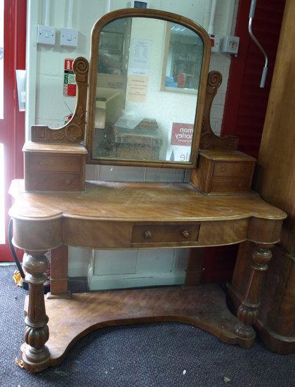 Appraisal: Additional LotA Victorian satinwood dressing table the swing mirror on