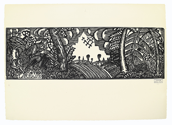 Appraisal: RAOUL DUFY La Chasse Woodcut circa x mm x wide