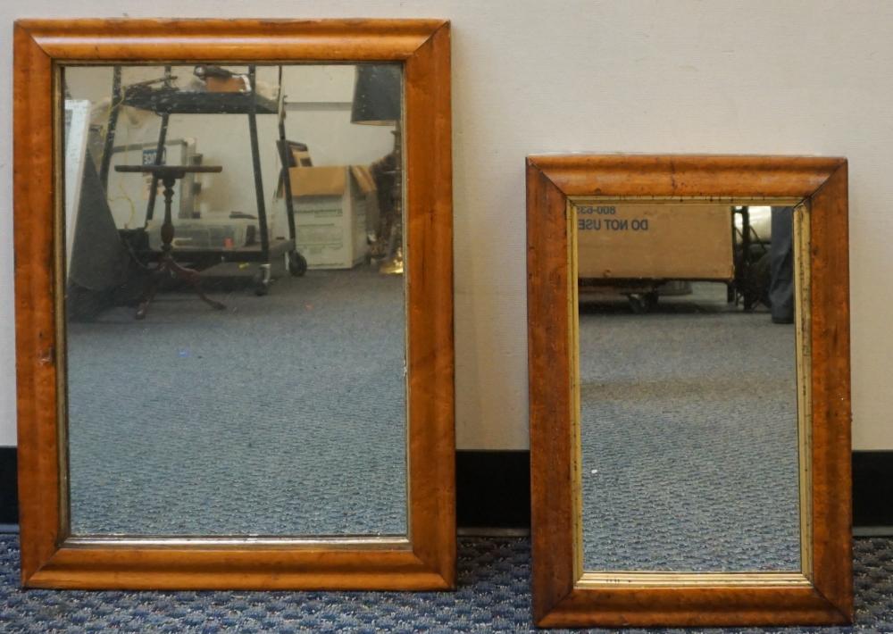 Appraisal: TWO FEDERAL STYLE FIGURED MAPLE MIRRORS ONE MOUNTED AS WALL