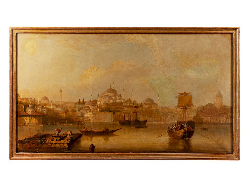 Appraisal: Continental th Century Continental th Century Istanbul oil on canvas